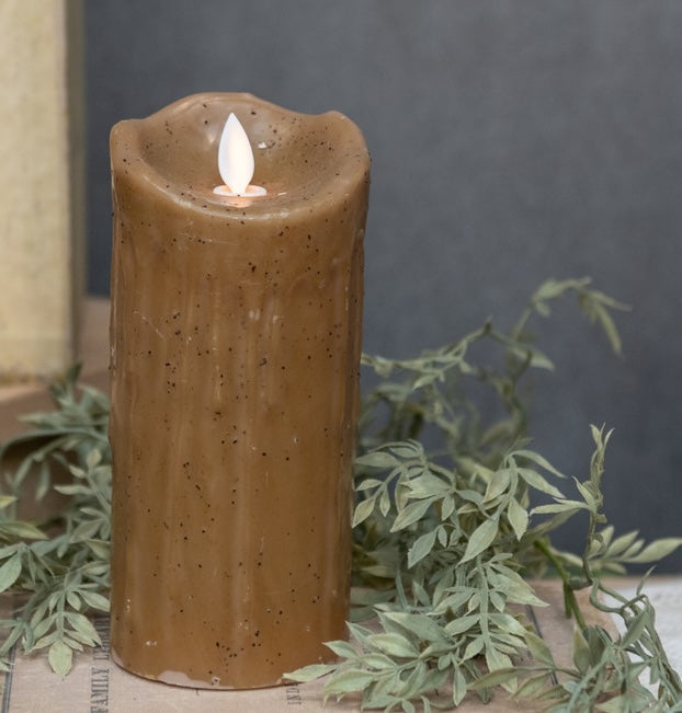 "Battery Operated Candles for Country Farmhouse style decorating, tan"