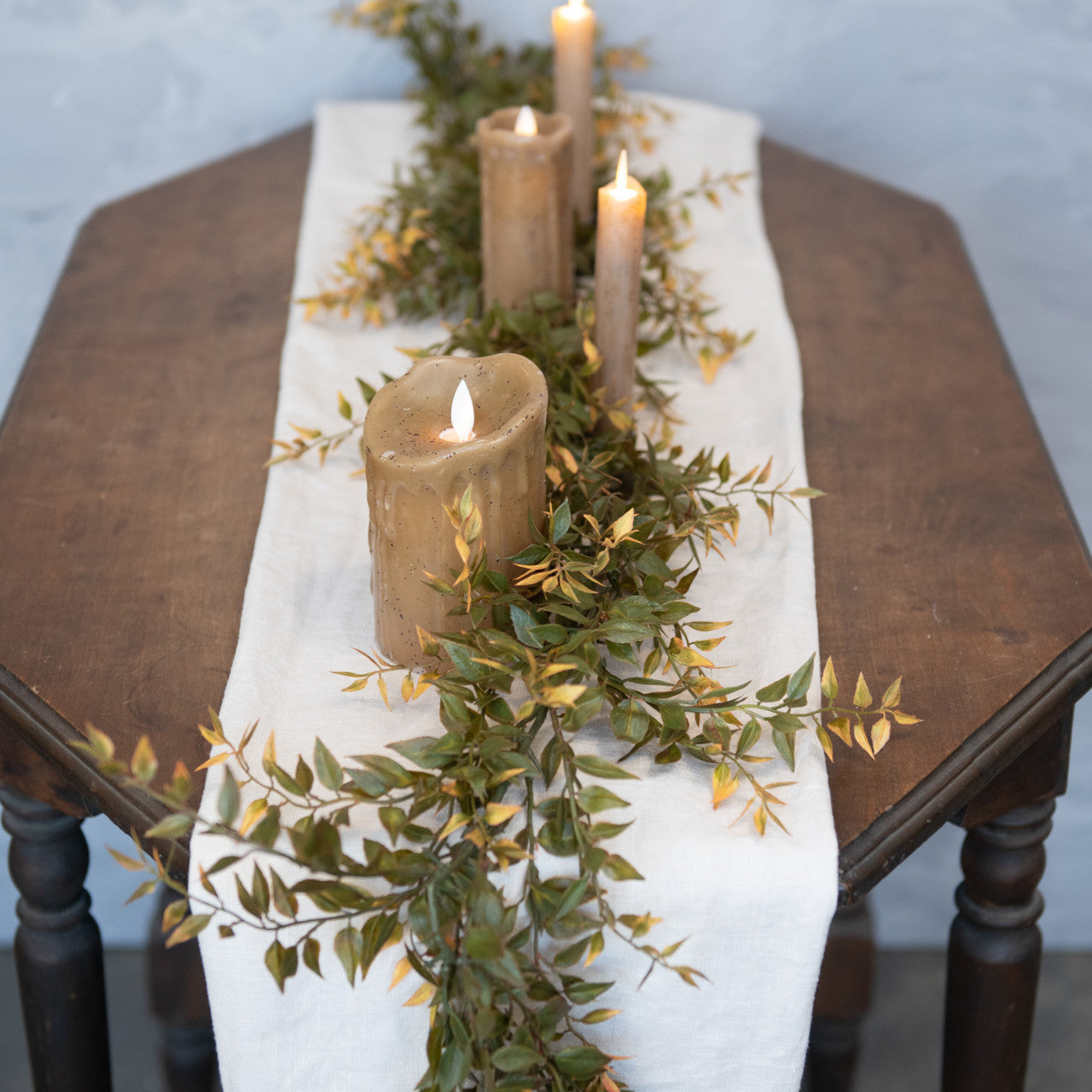 "Farmhouse Taper Candles with Moving Flame, Wheat"