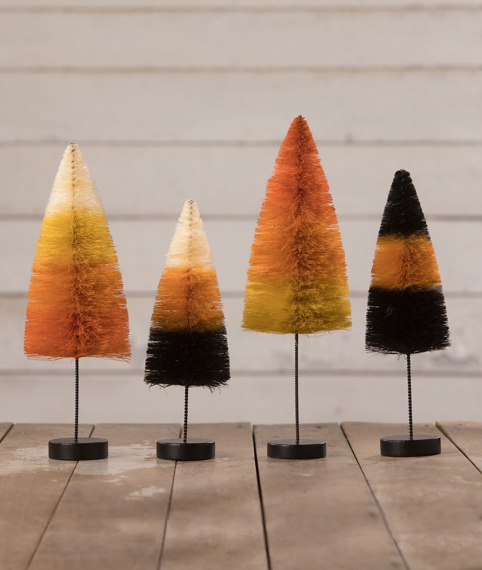 Hand-Dyed Halloween Bottle Brush Trees