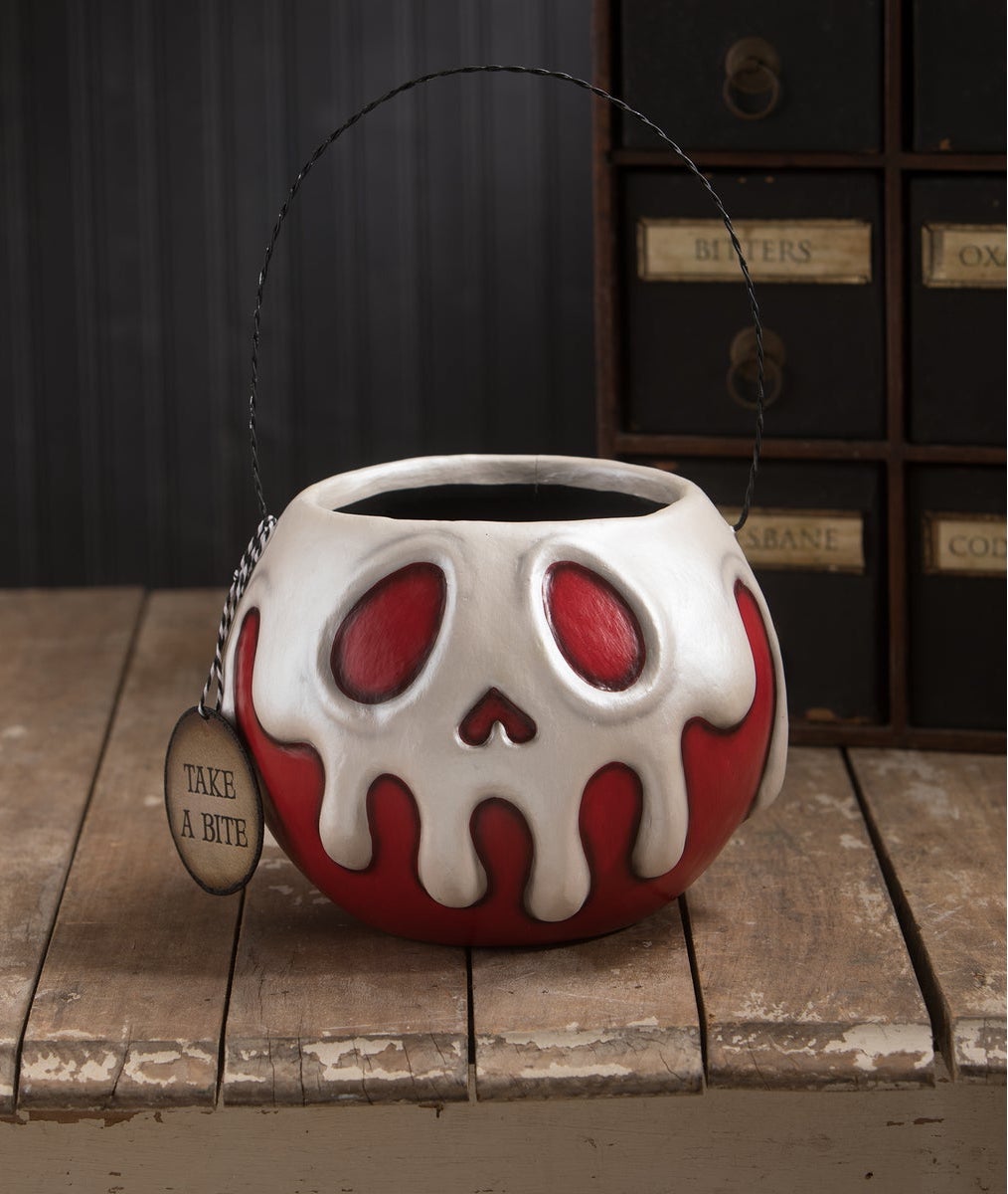 "Poison Apple Bucket with White Candy Drip, Large"