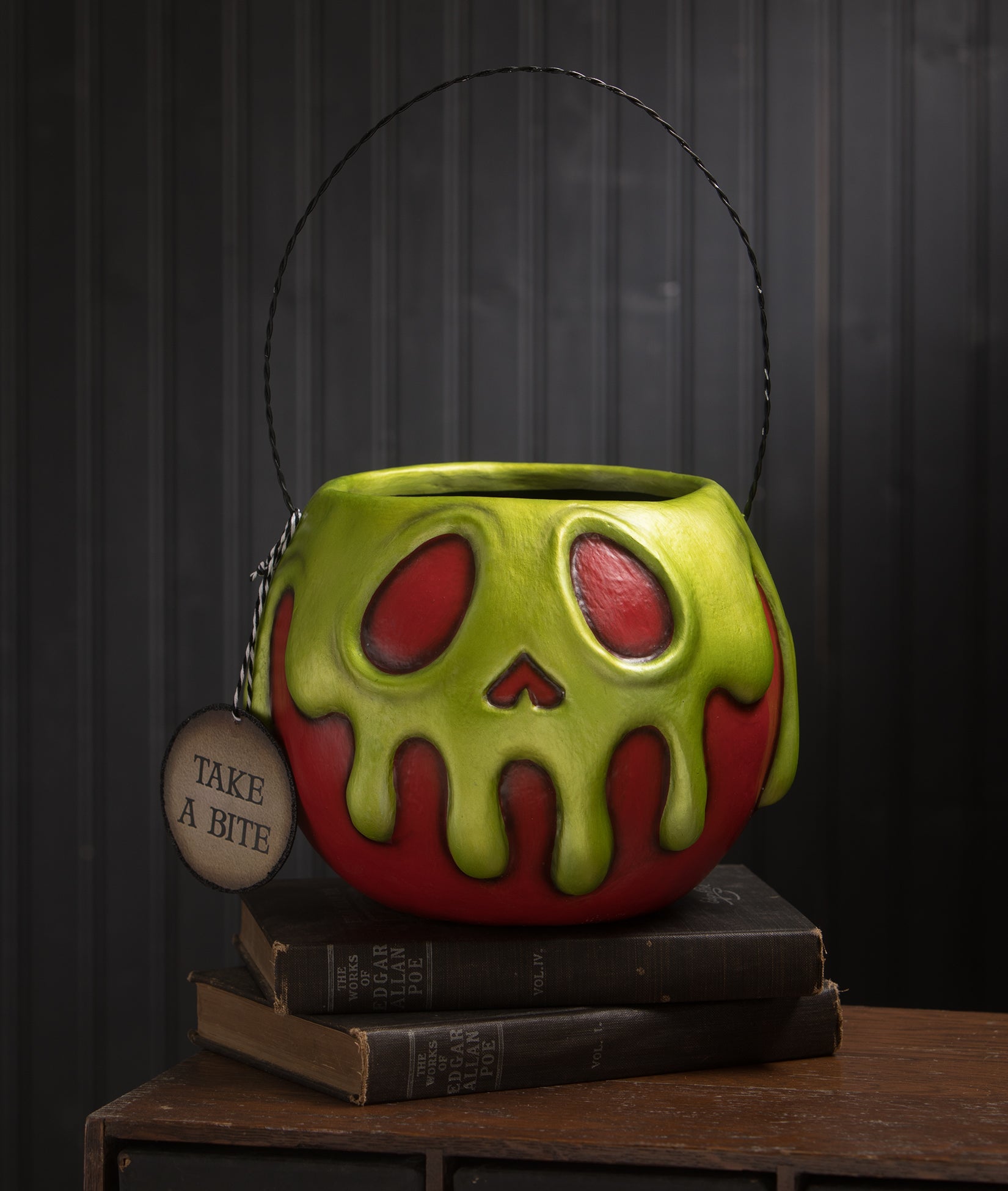 "Poison Apple Bucket with Green Candy Drip, Large"