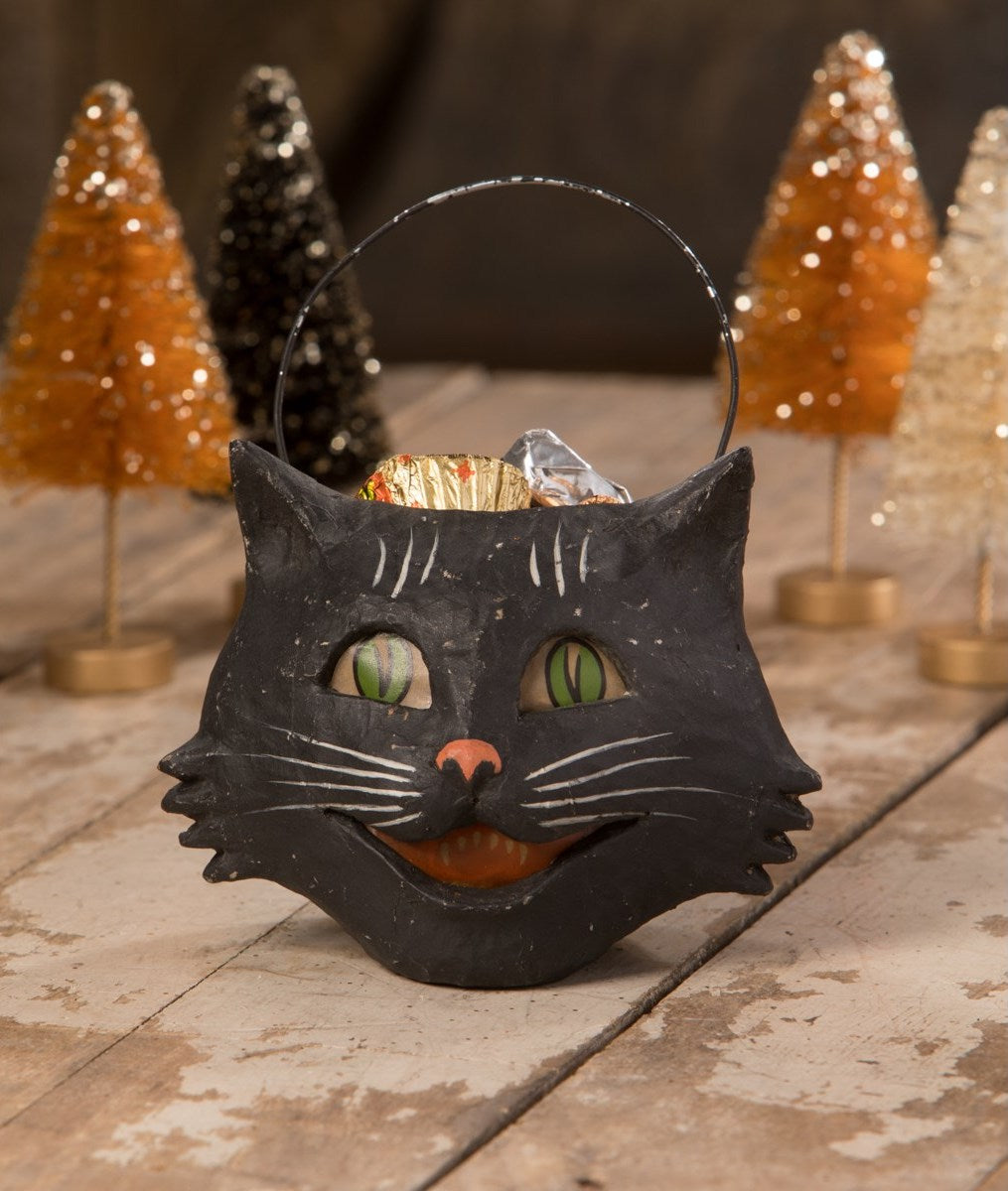 "Vintage Sassy Cat Bucket, Small"